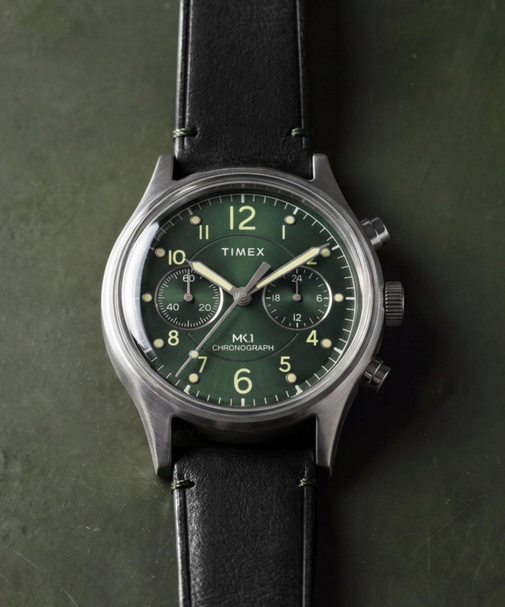 Heritage MK1 Chronograph 40mm Leather Strap Watch