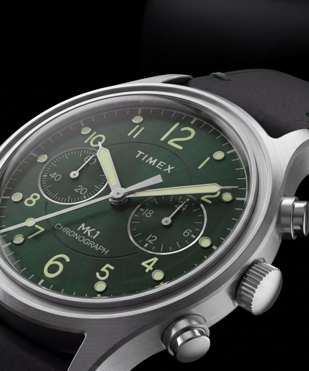 Heritage MK1 Chronograph 40mm Leather Strap Watch