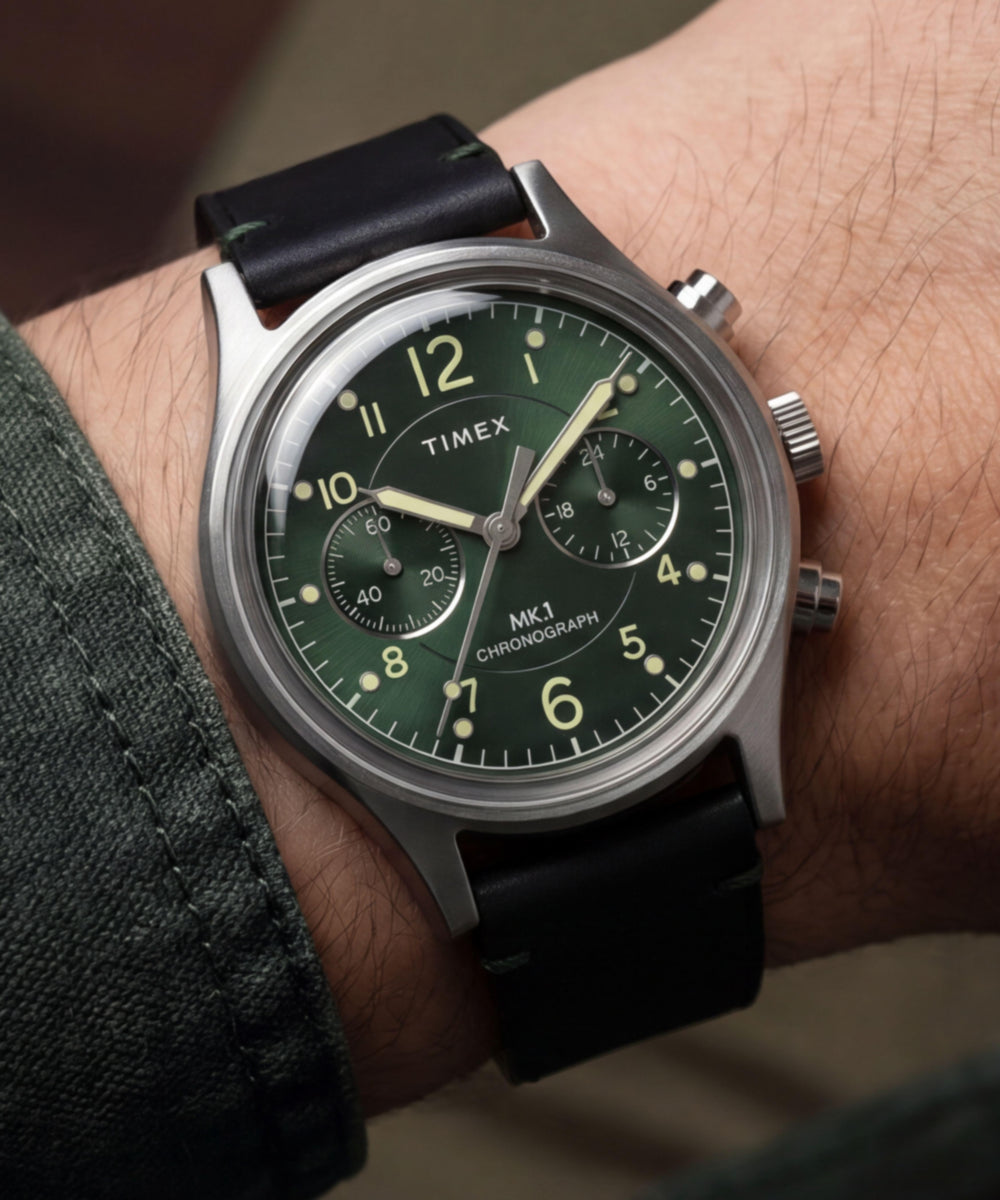 Heritage MK1 Chronograph 40mm Leather Strap Watch