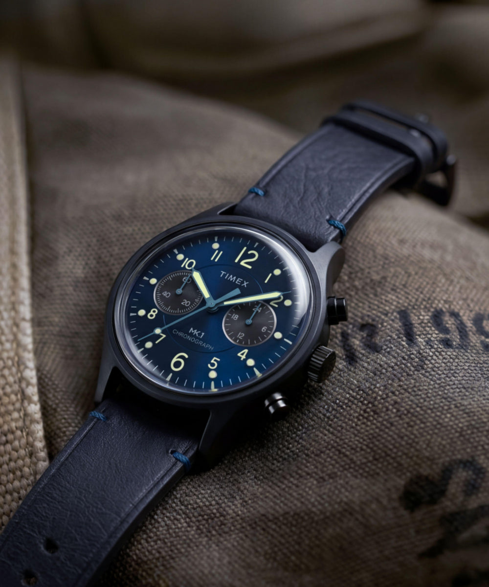 Heritage MK1 Chronograph 40mm Leather Strap Watch