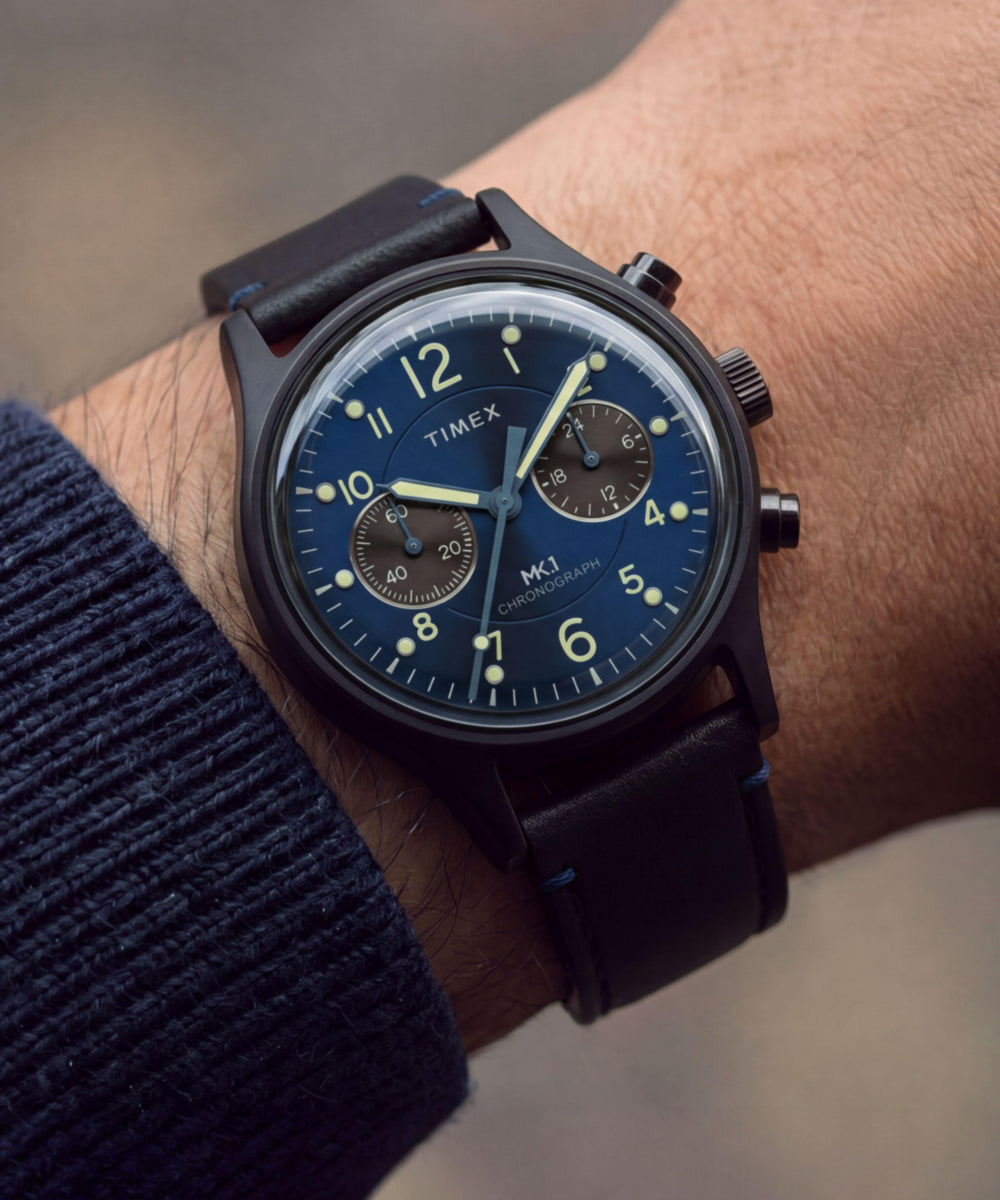 Heritage MK1 Chronograph 40mm Leather Strap Watch