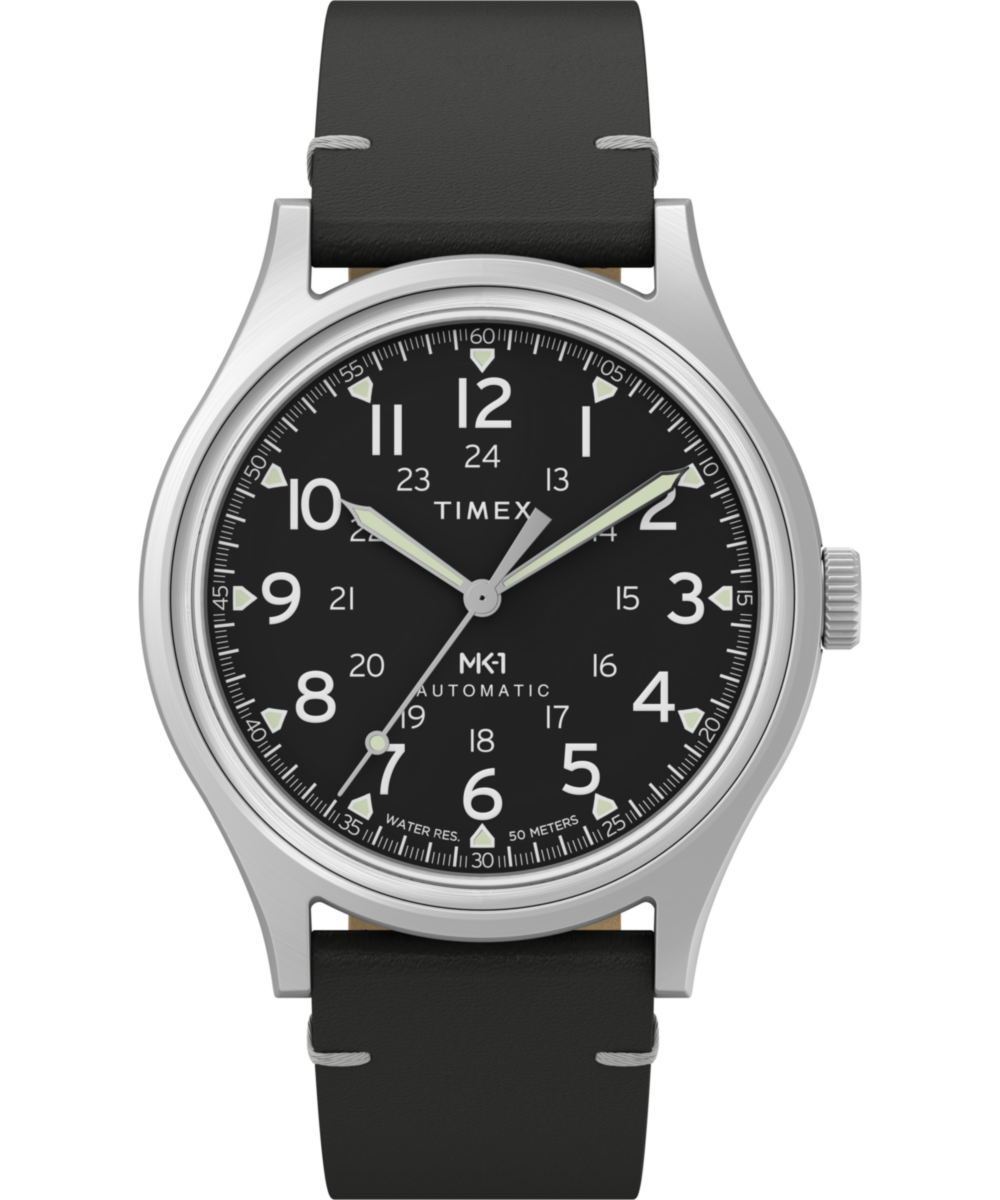 Heritage Timex MK1 Automatic 40mm Leather Strap Watch