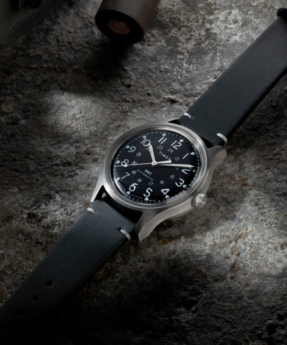 Heritage Timex MK1 Automatic 40mm Leather Strap Watch