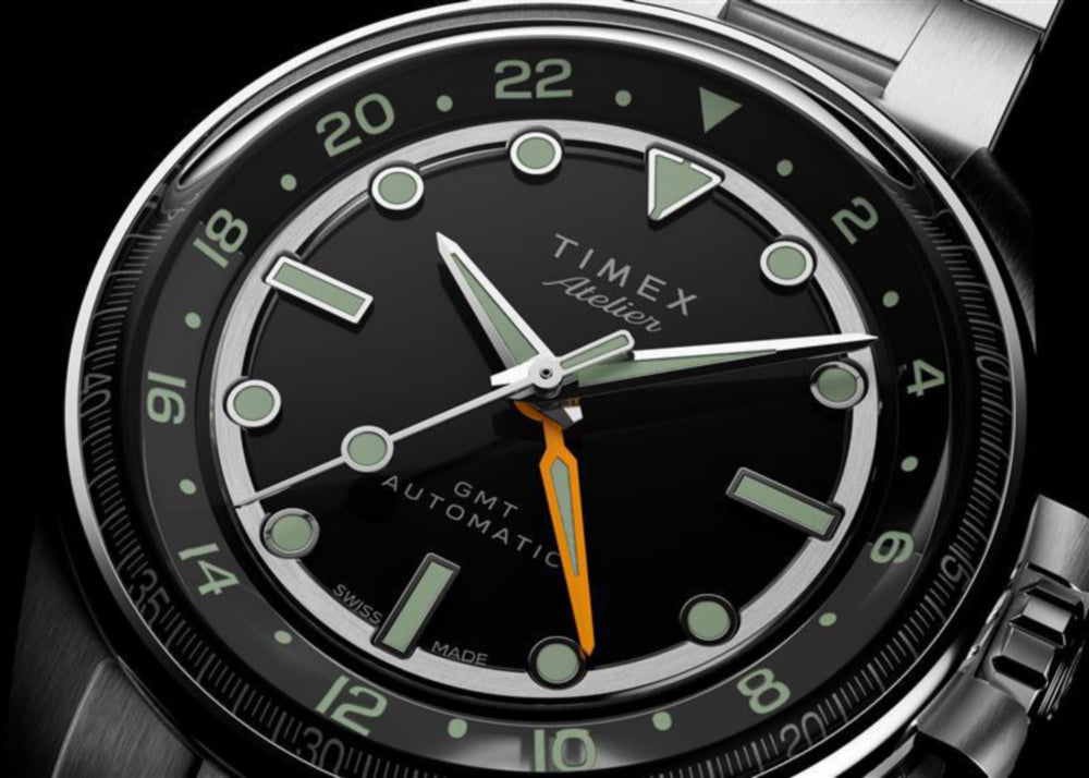 Heritage Timex Atelier GMT24 M1a 40mm Swiss Made Automatic Stainless Steel Bracelet