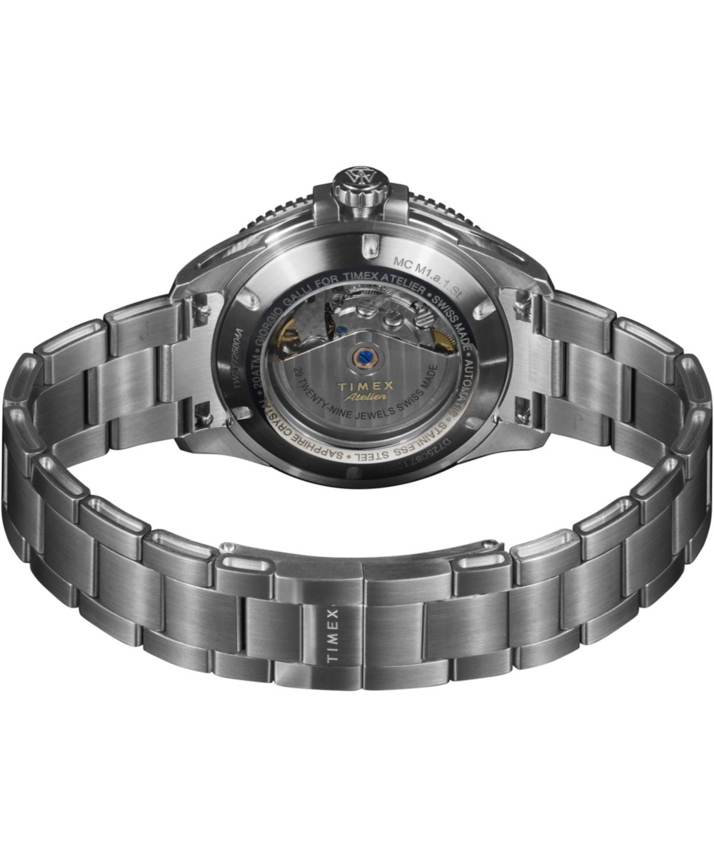 Heritage Timex Atelier Marine M1a 41mm Swiss Made Automatic Stainless Steel Bracelet
