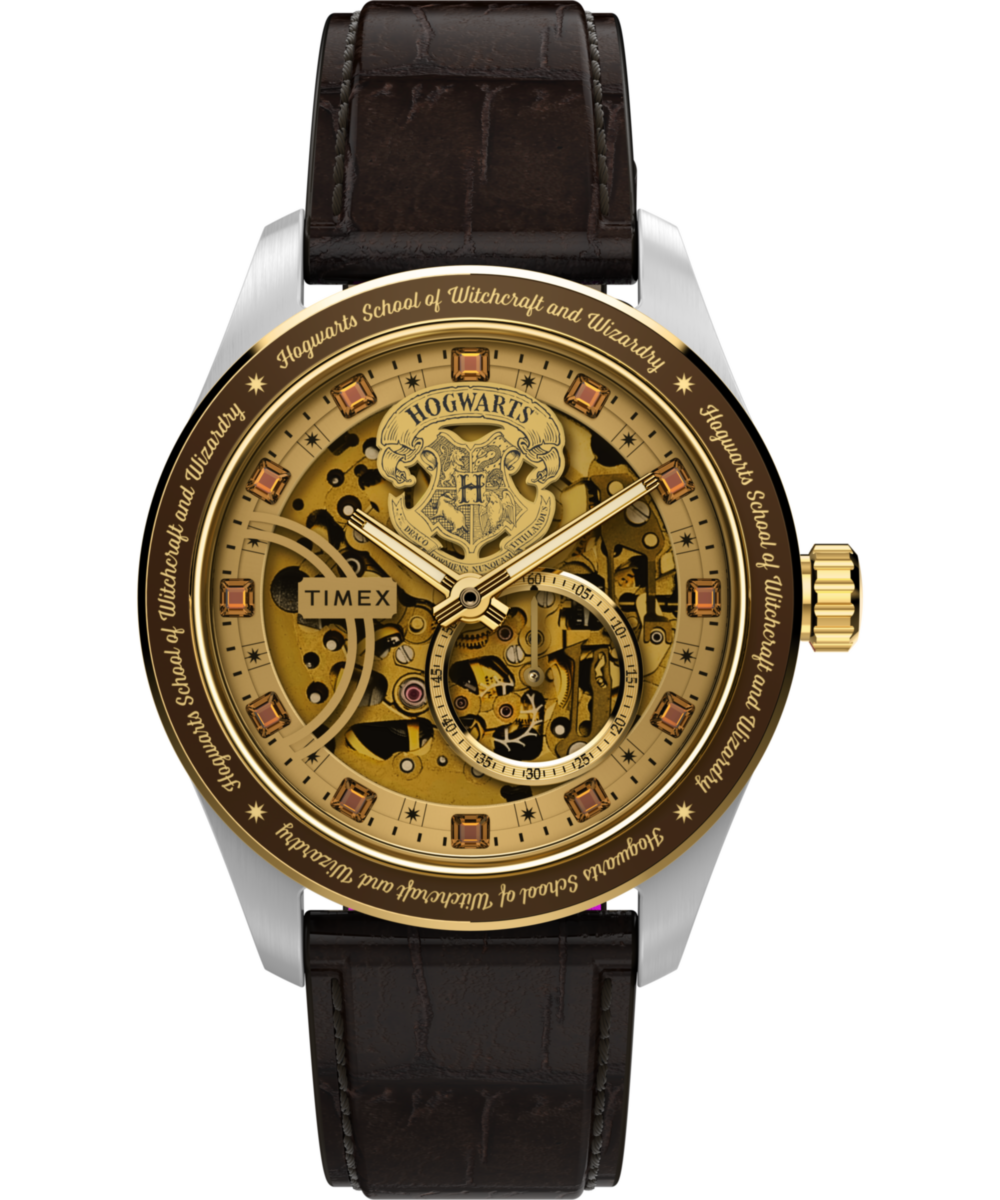 Heritage Harry Potter x Timex Waterbury Skeleton Automatic 39mm Leather Strap Watch