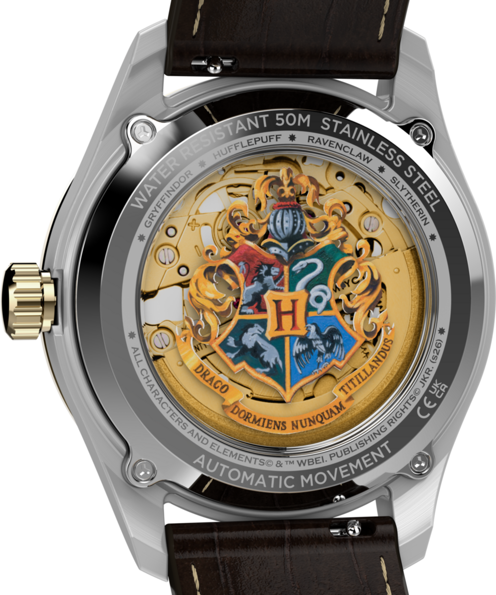 Heritage Harry Potter x Timex Waterbury Skeleton Automatic 39mm Leather Strap Watch