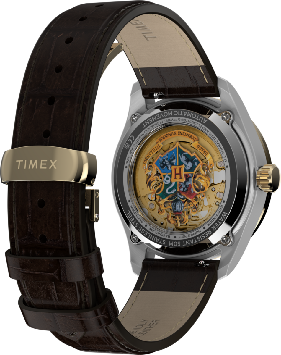 Heritage Harry Potter x Timex Waterbury Skeleton Automatic 39mm Leather Strap Watch