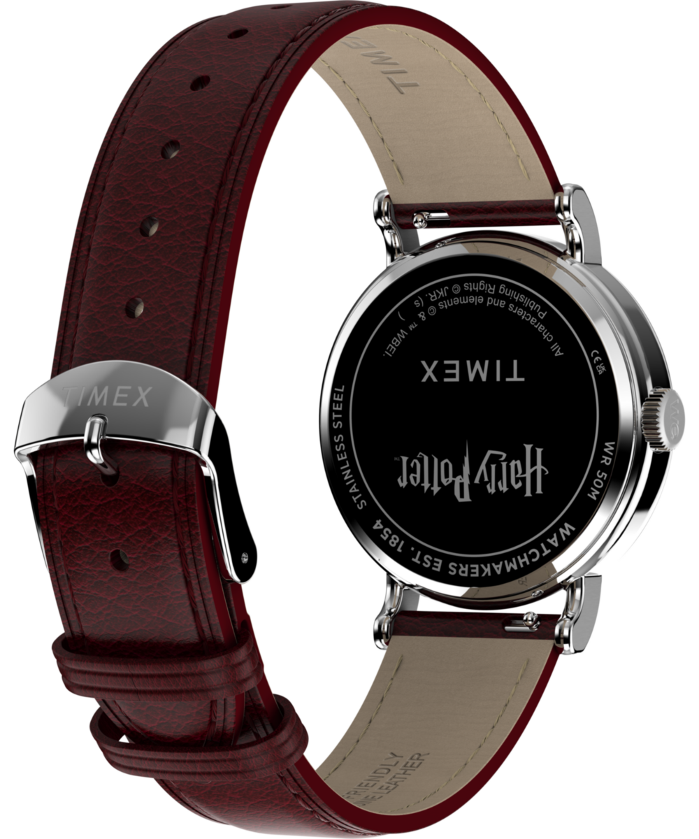 Heritage Harry Potter x Timex Weekender Platform 9 34 37mm Leather Strap Watch