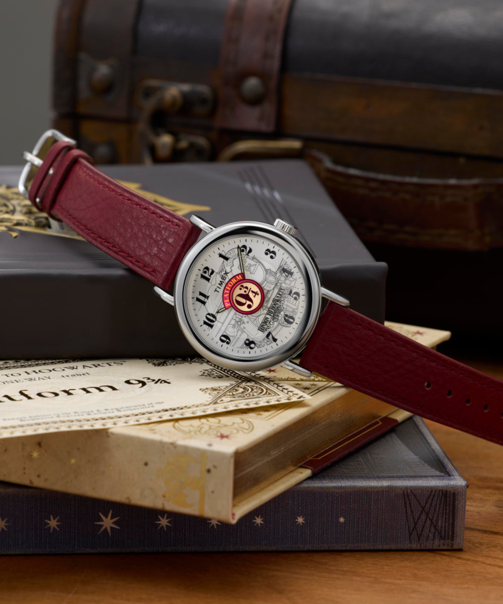 Heritage Harry Potter x Timex Weekender Platform 9 34 37mm Leather Strap Watch