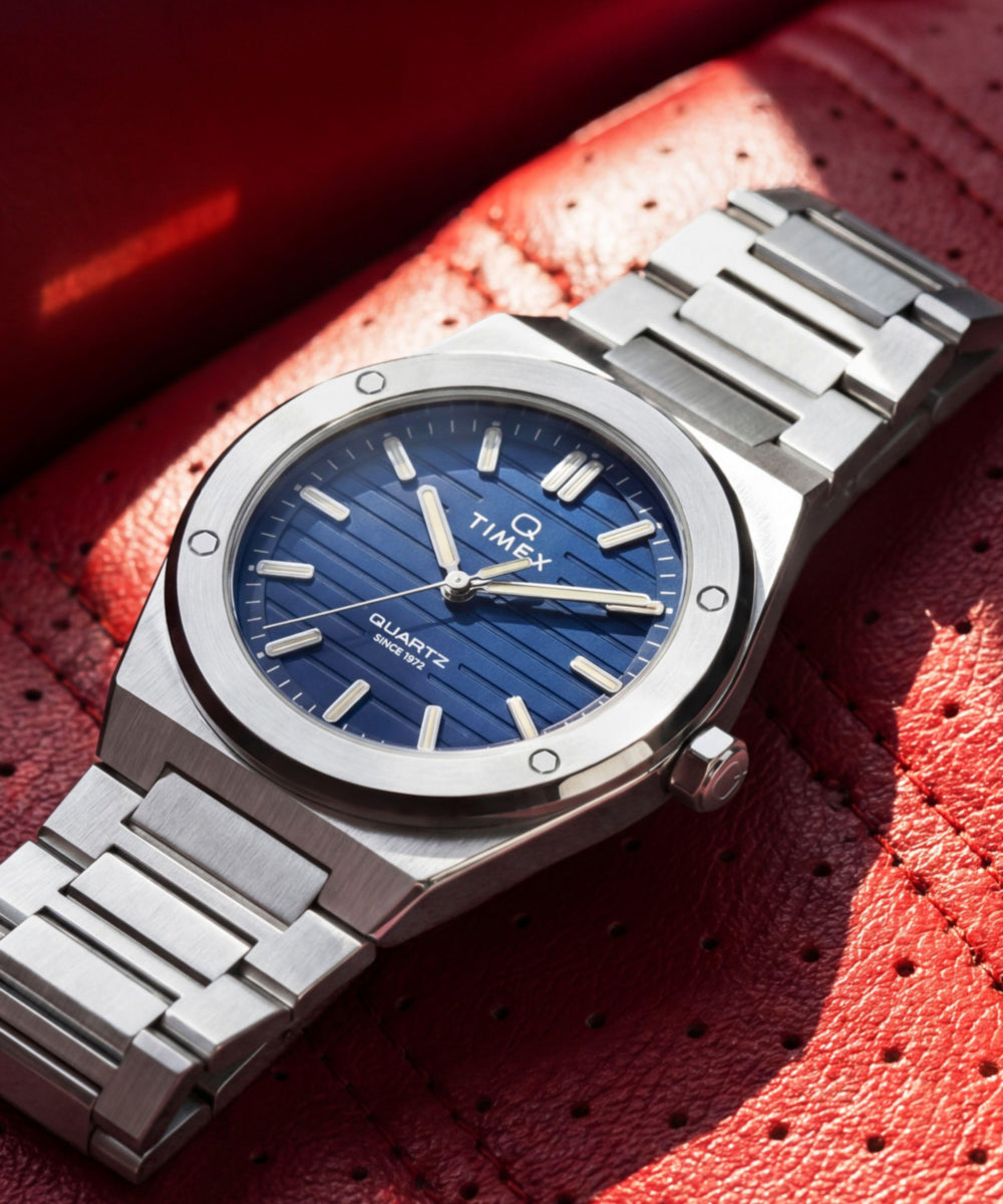 Heritage Q Timex Marbella 40.5mm Stainless Steel Bracelet Watch