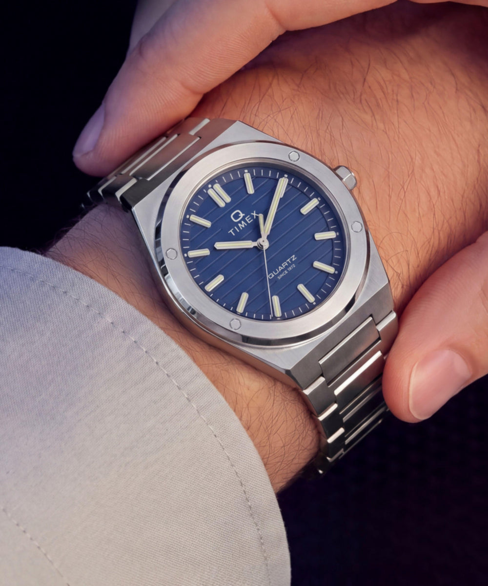 Heritage Q Timex Marbella 40.5mm Stainless Steel Bracelet Watch