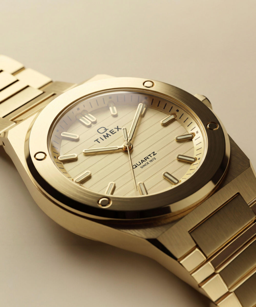 Heritage Q Timex Marbella 34mm Stainless Steel Bracelet Watch