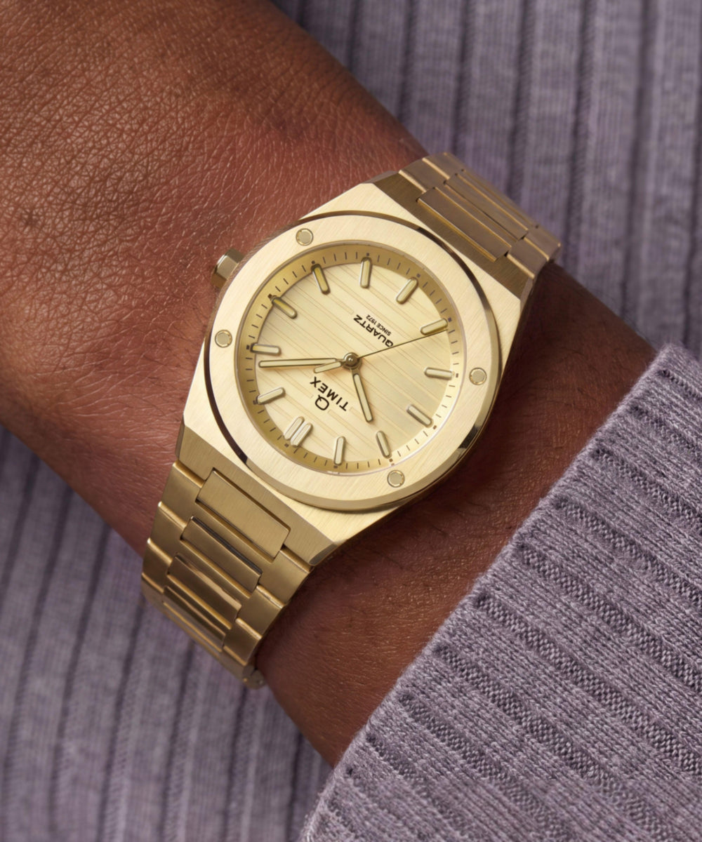 Heritage Q Timex Marbella 34mm Stainless Steel Bracelet Watch
