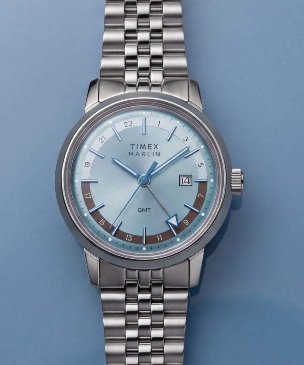 Heritage Marlin Quartz GMT 40mm Stainless Steel Bracelet Watch