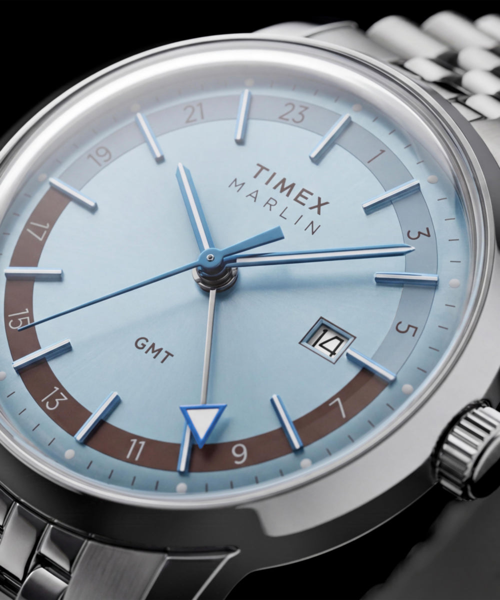 Heritage Marlin Quartz GMT 40mm Stainless Steel Bracelet Watch