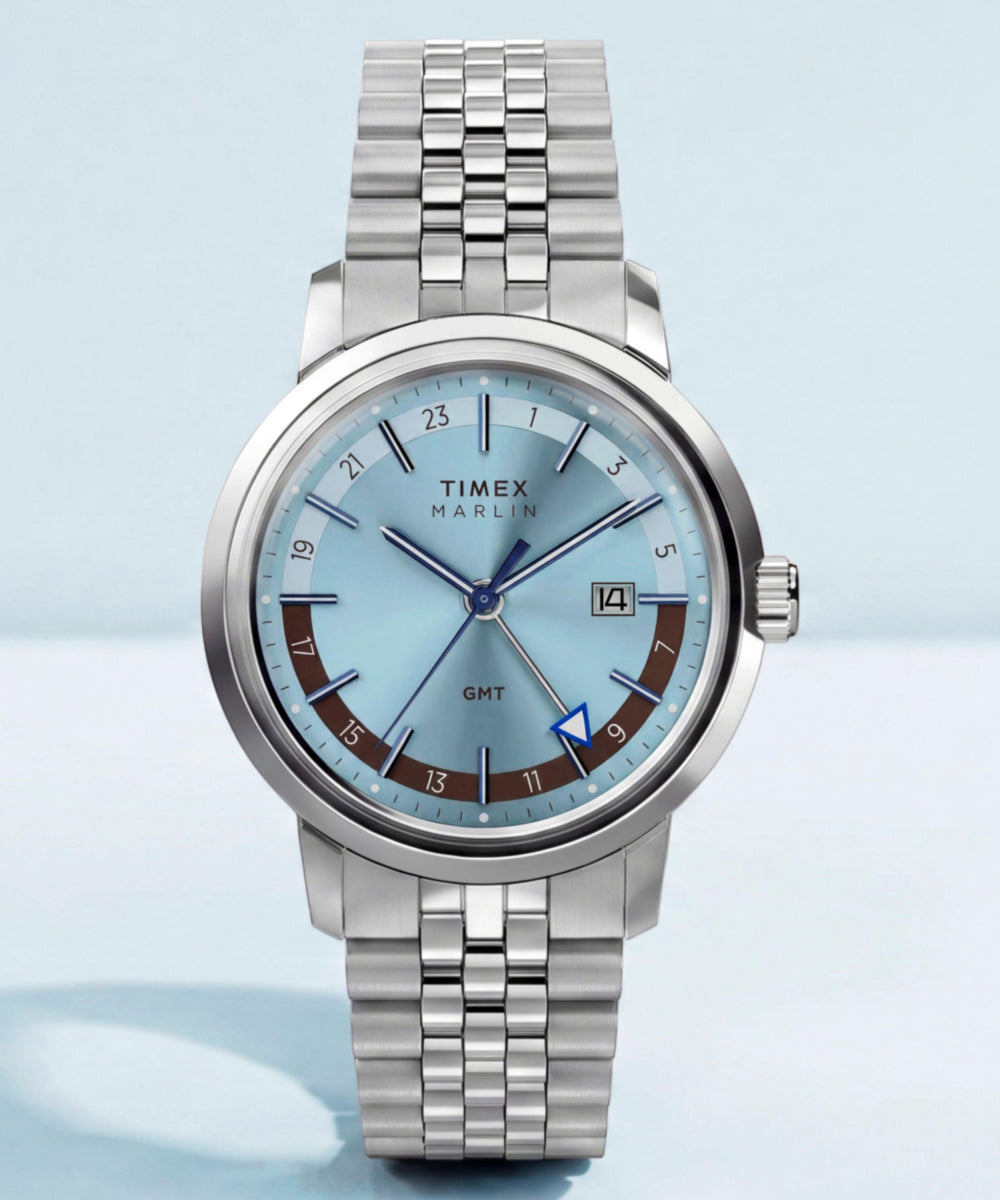 Heritage Marlin Quartz GMT 40mm Stainless Steel Bracelet Watch