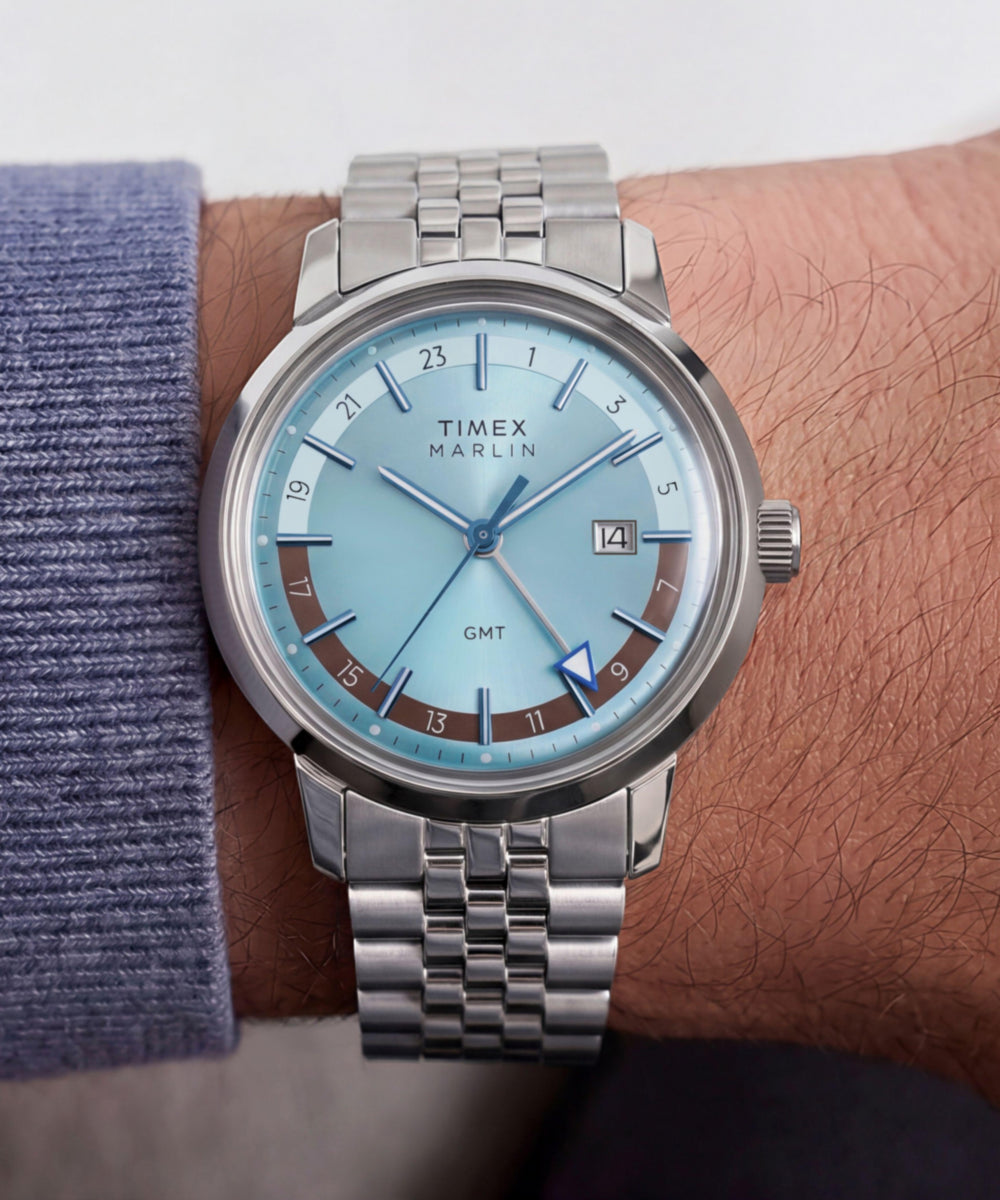 Heritage Marlin Quartz GMT 40mm Stainless Steel Bracelet Watch
