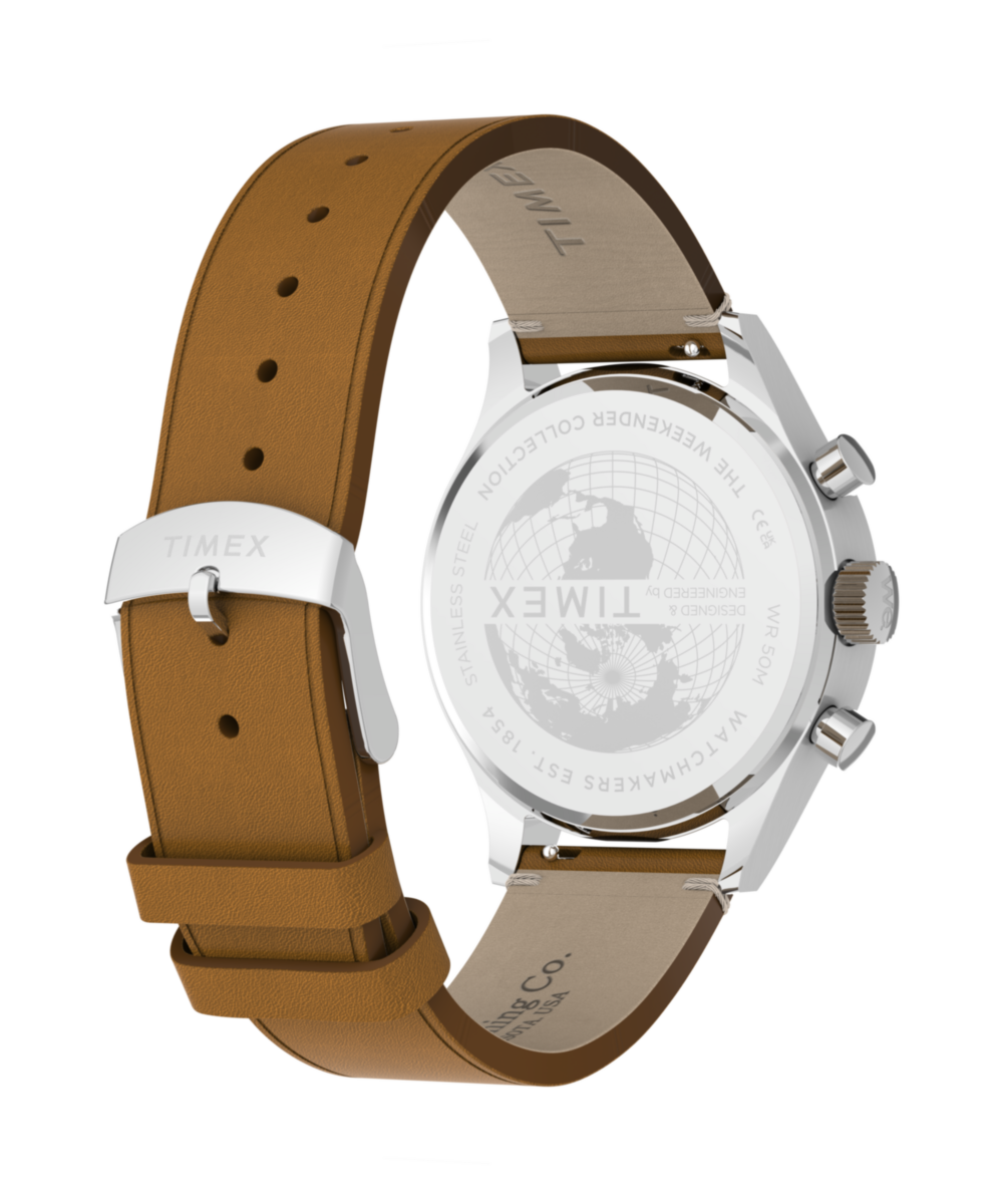 Heritage Timex Weekender New England Chronograph 40mm Leather Strap Watch