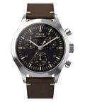 Heritage Timex Weekender New England Chronograph 40mm Leather Strap Watch