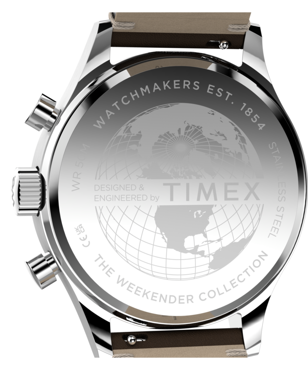 Heritage Timex Weekender New England Chronograph 40mm Leather Strap Watch