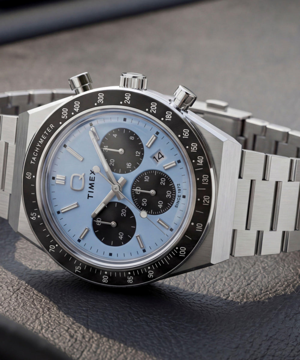 Heritage Q Timex Chronograph 40mm Stainless Steel Bracelet Watch