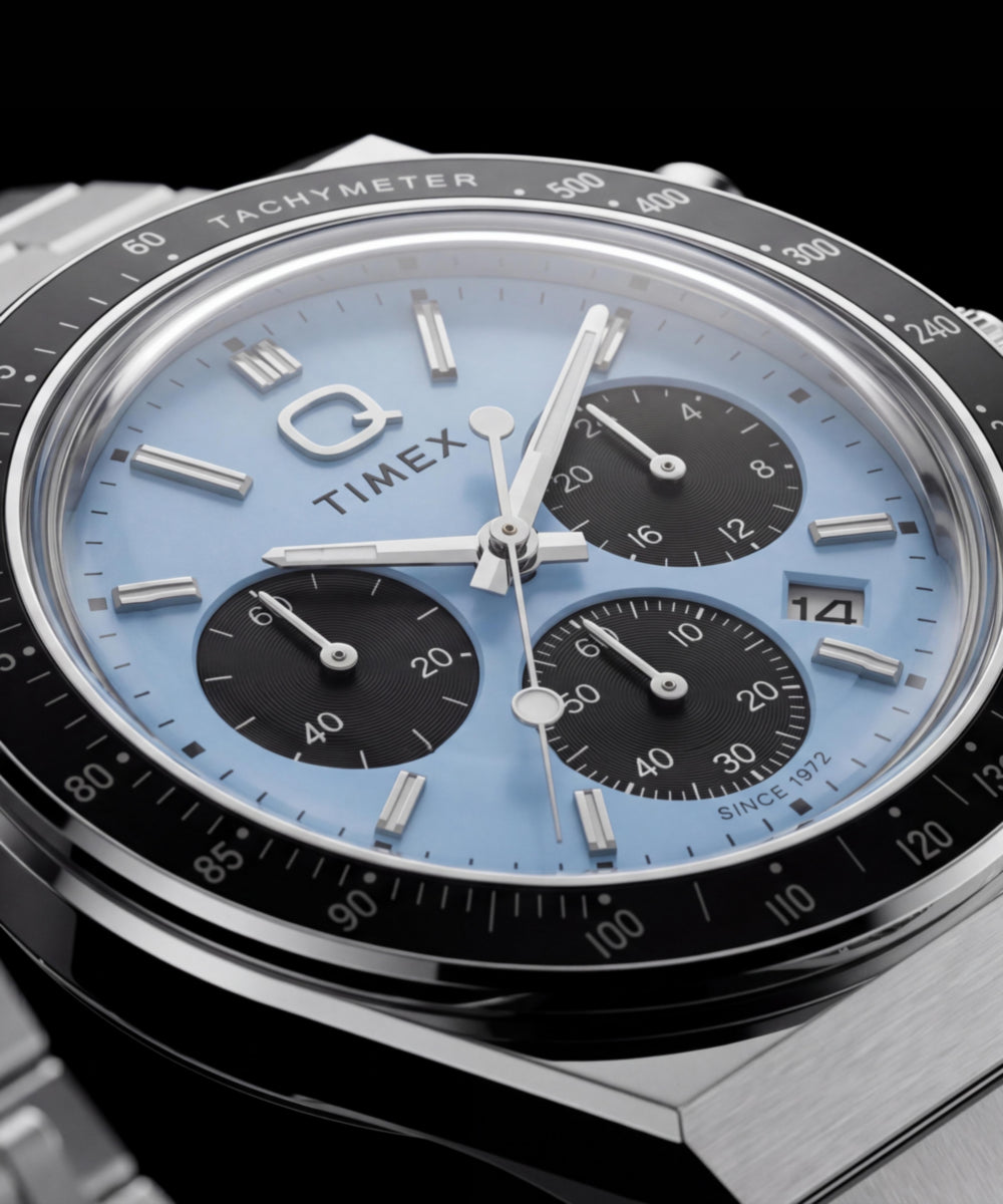 Heritage Q Timex Chronograph 40mm Stainless Steel Bracelet Watch