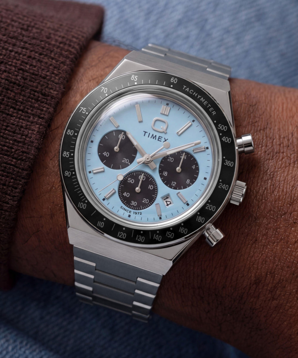 Heritage Q Timex Chronograph 40mm Stainless Steel Bracelet Watch