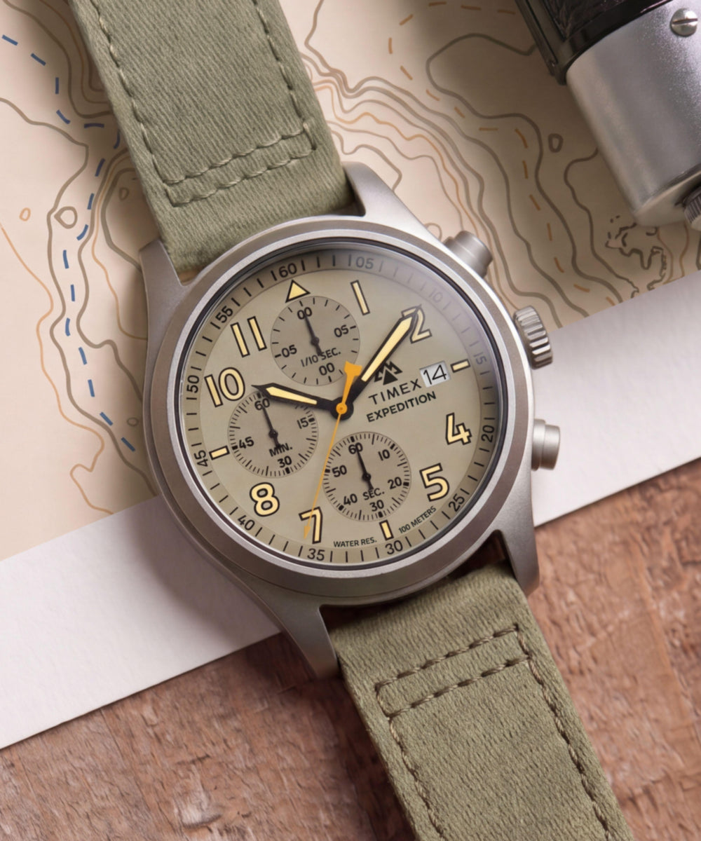 Heritage Expedition Sierra Chronograph 43mm Fabric Strap Watch