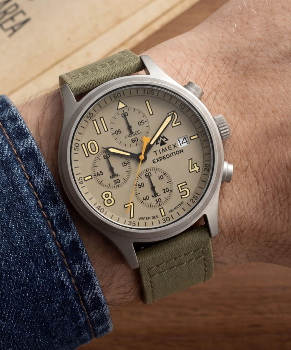 Heritage Expedition Sierra Chronograph 43mm Fabric Strap Watch