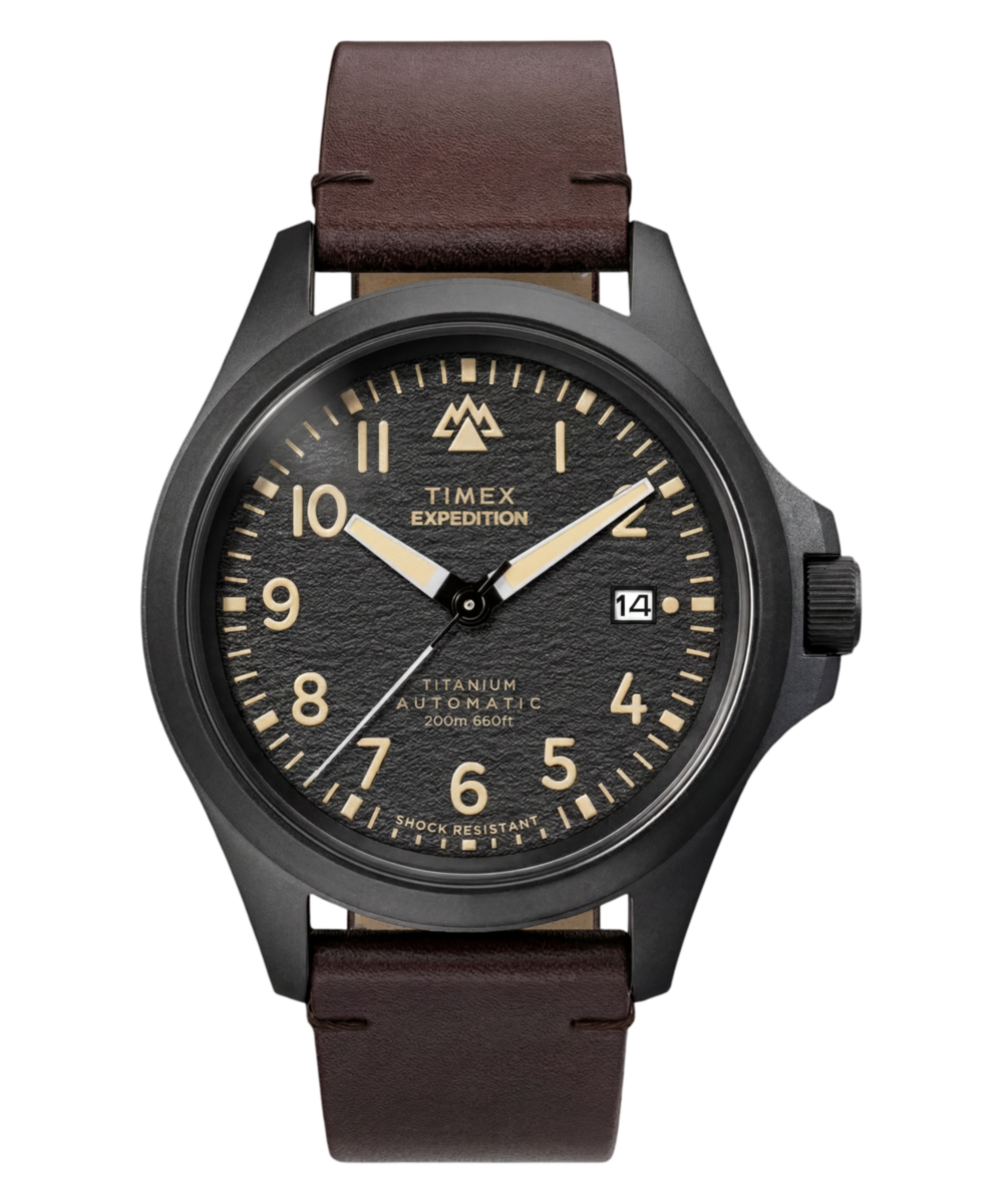 Heritage Expedition Field Post Titanium Automatic 41mm Leather Strap Watch