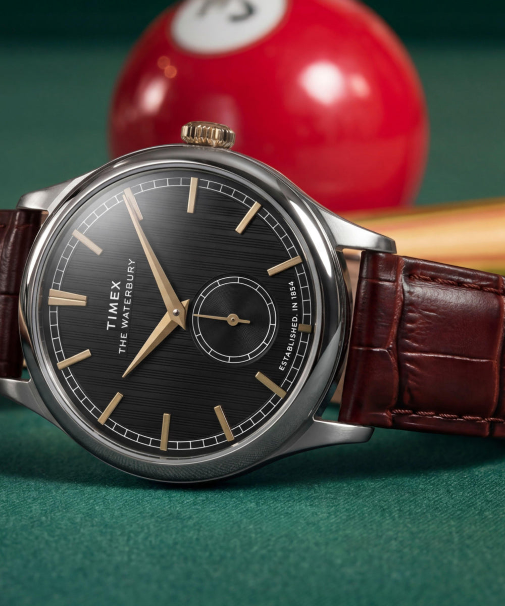 Heritage Waterbury Classic Sub-Second 39mm Leather Strap Watch