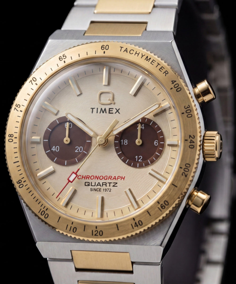 Heritage Q Timex Continental Chronograph 36mm Stainless Steel Bracelet Watch