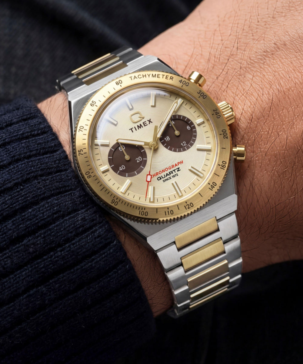 Heritage Q Timex Continental Chronograph 36mm Stainless Steel Bracelet Watch