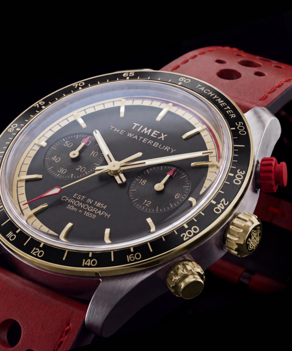 Heritage Waterbury Heritage Chronograph 39mm Leather Strap Watch