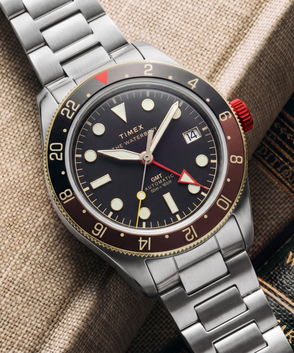 Heritage Waterbury Heritage Automatic GMT 41.5mm Stainless Steel Bracelet Watch