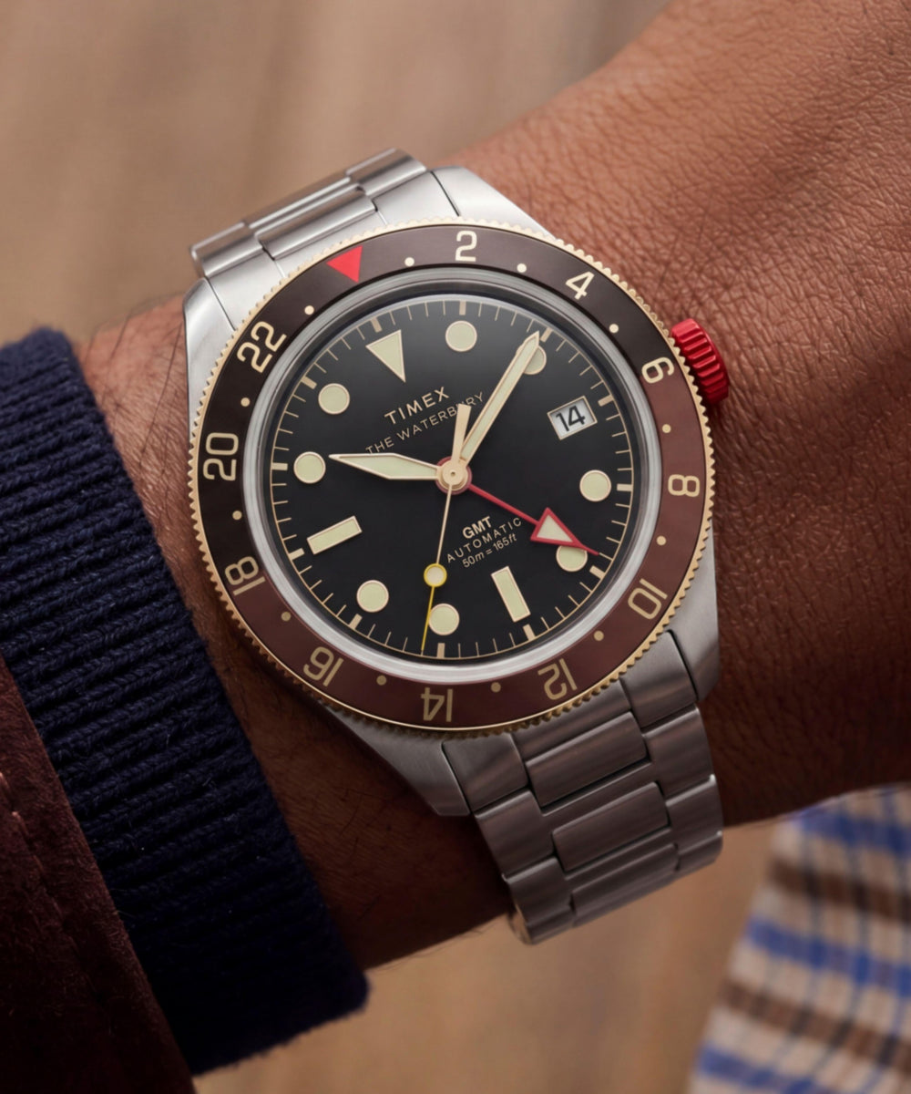 Heritage Waterbury Heritage Automatic GMT 41.5mm Stainless Steel Bracelet Watch