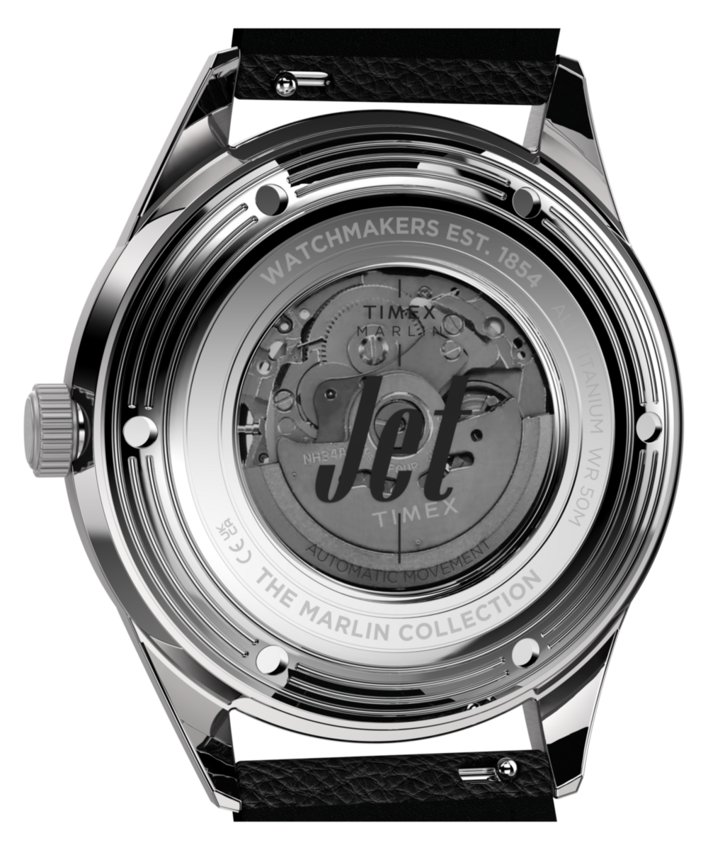 Heritage Marlin Jet Titanium Automatic GMT 40mm Leather Strap Watch