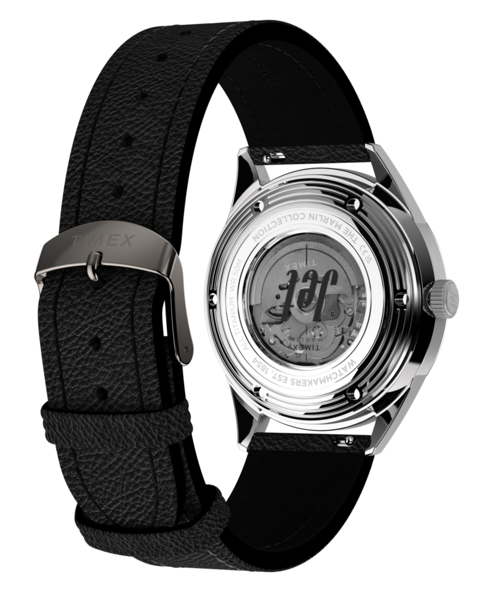Heritage Marlin Jet Titanium Automatic GMT 40mm Leather Strap Watch