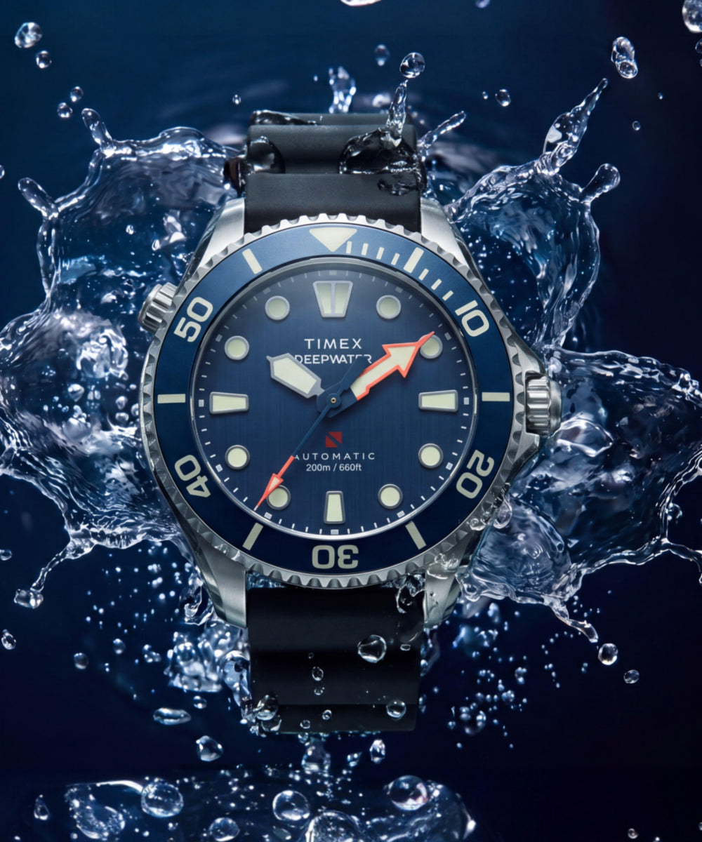 Heritage Deepwater Meridian 200 HEV Automatic 44mm HNBR Synthetic Rubber Strap Watch