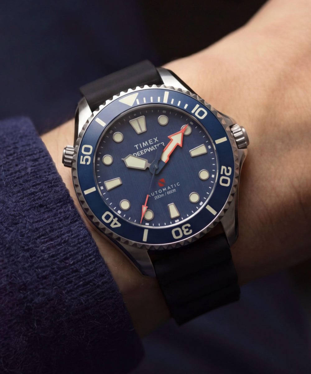 Heritage Deepwater Meridian 200 HEV Automatic 44mm HNBR Synthetic Rubber Strap Watch
