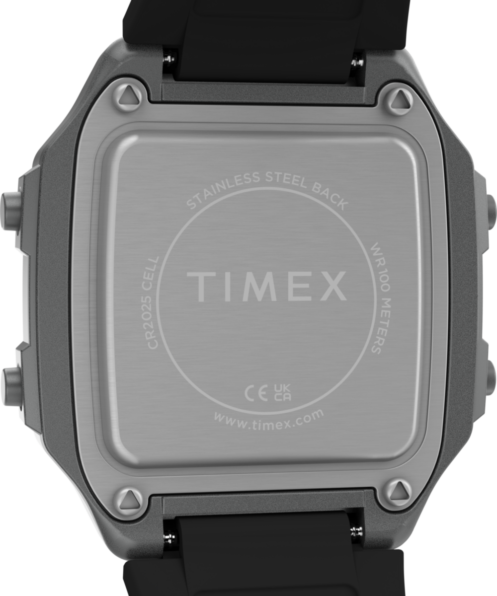 Heritage World Time Digital 40mm Resin Strap Watch