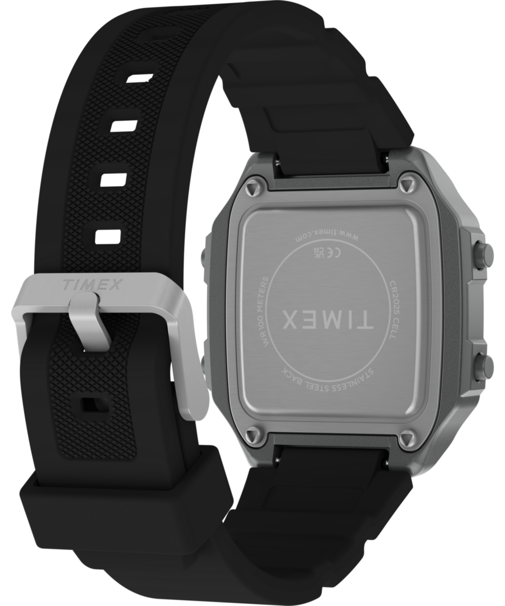 Heritage World Time Digital 40mm Resin Strap Watch