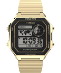 Heritage World Time Digital 40mm Stainless Steel Bracelet Watch