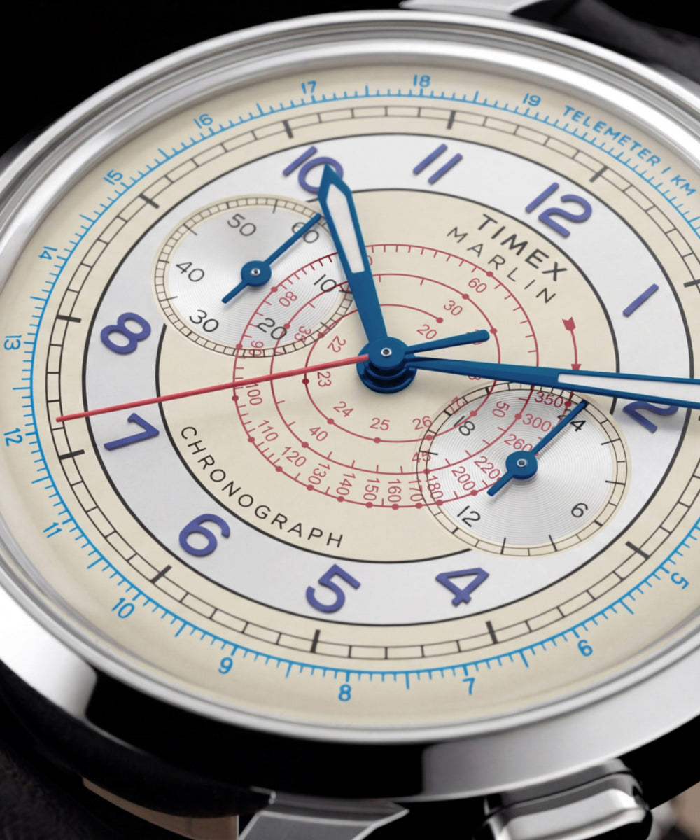 Heritage Marlin Neo Classic Chronograph 40mm Leather Strap Watch