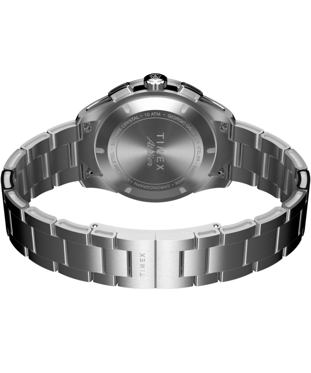 Heritage Timex Atelier Chronograph Quartz M1q 40mm Swiss Made Stainless Steel Bracelet