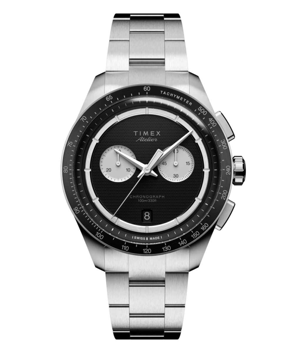 Heritage Timex Atelier Chronograph Quartz M1q 40mm Swiss Made Stainless Steel Bracelet