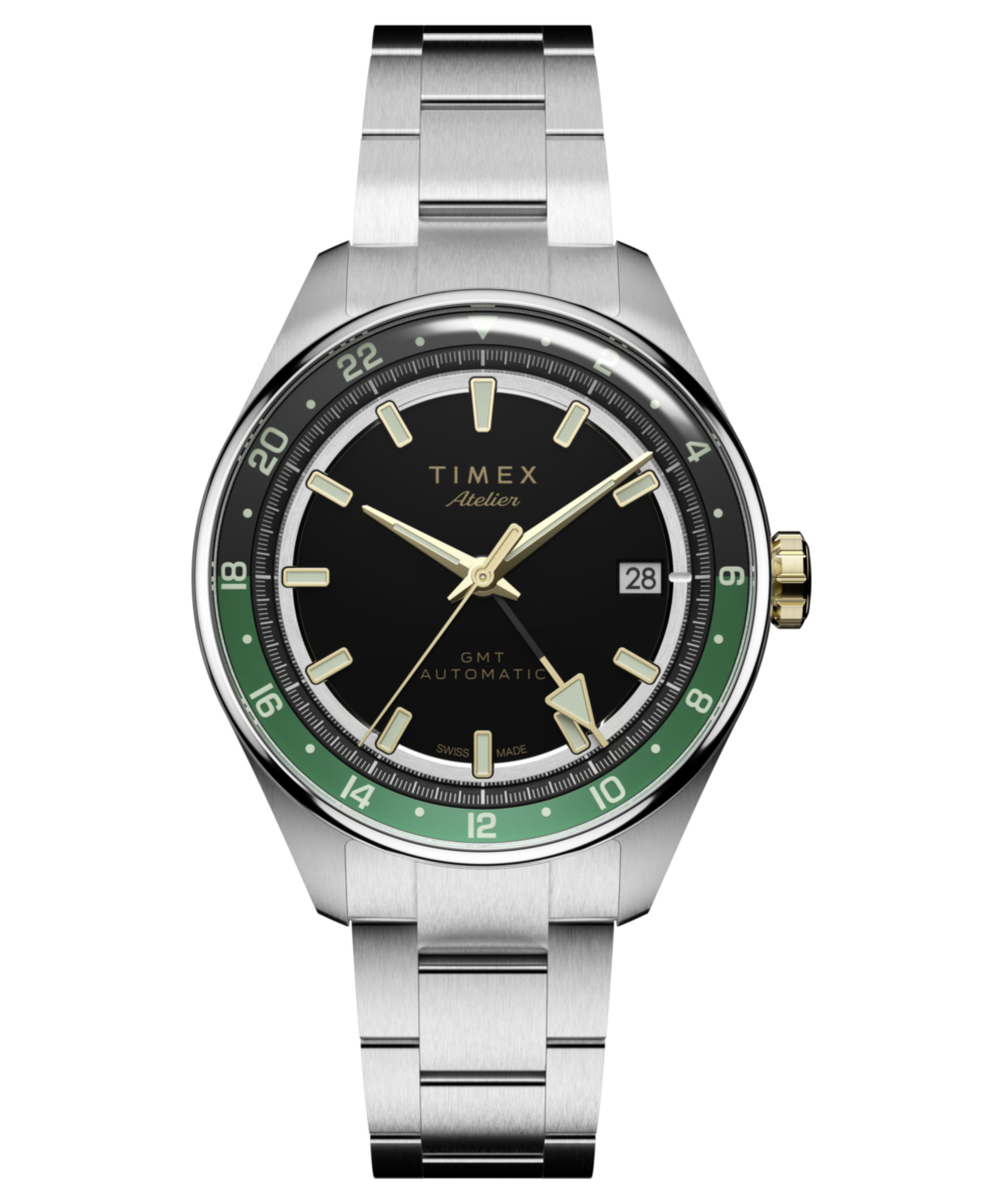 Heritage Timex Atelier GMT Première M1a 38mm Swiss Made Automatic Stainless Steel Bracelet