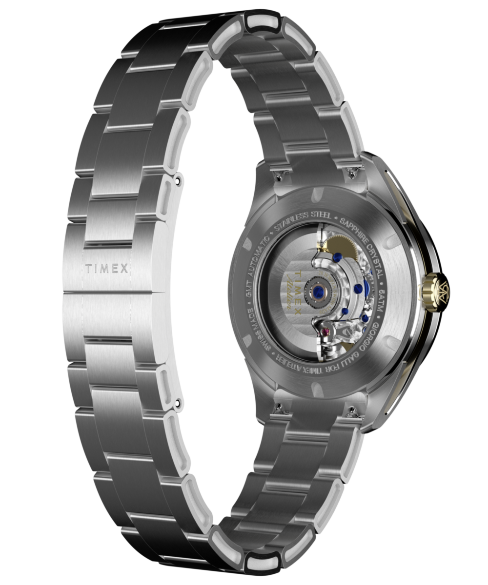 Heritage Timex Atelier GMT Première M1a 38mm Swiss Made Automatic Stainless Steel Bracelet