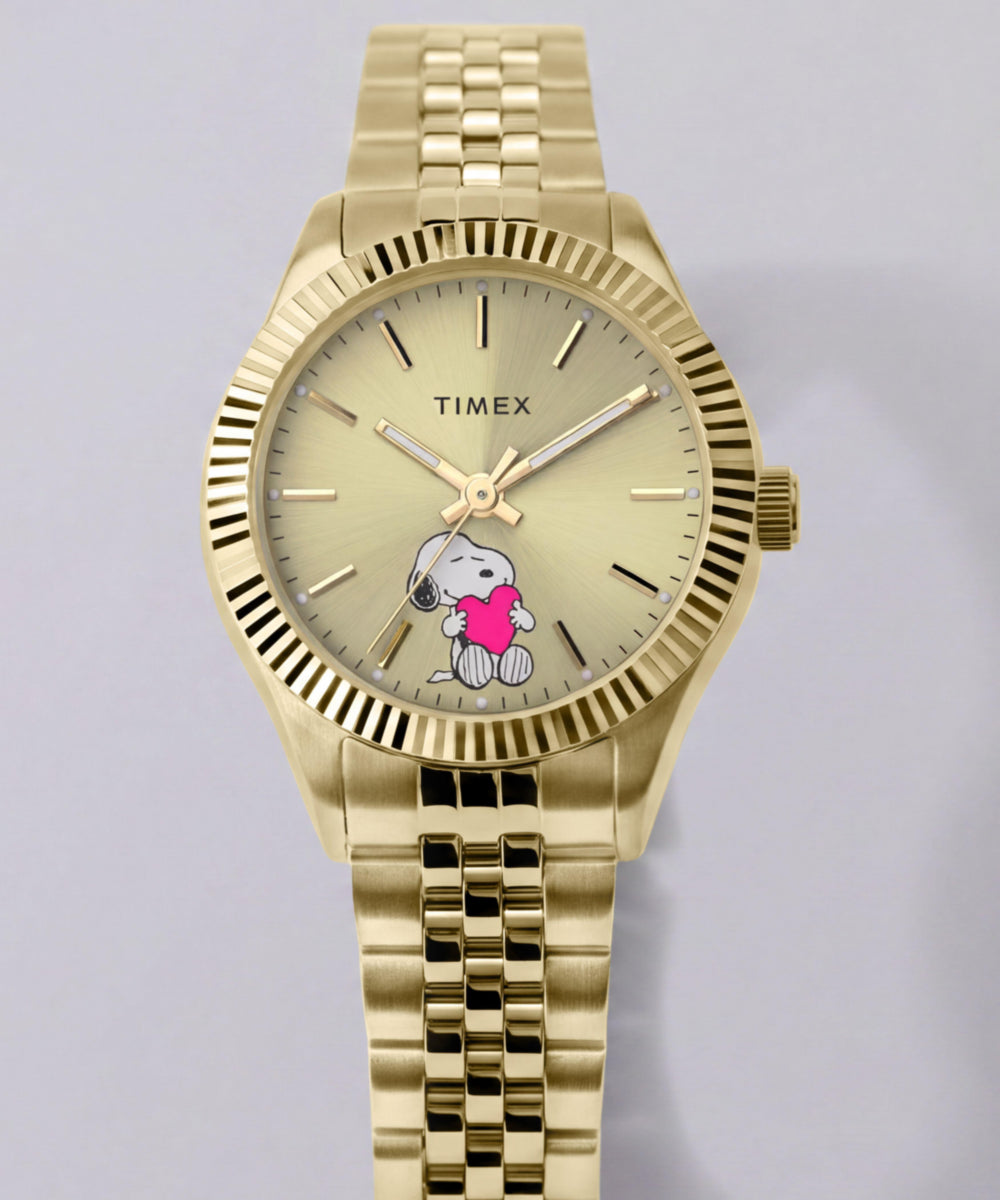 Heritage Peanuts x Timex Legacy Mini Heart Hug 25mm Stainless Steel Bracelet Watch